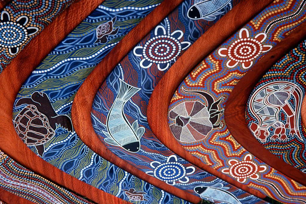 australia boomerangs aboriginal art ta