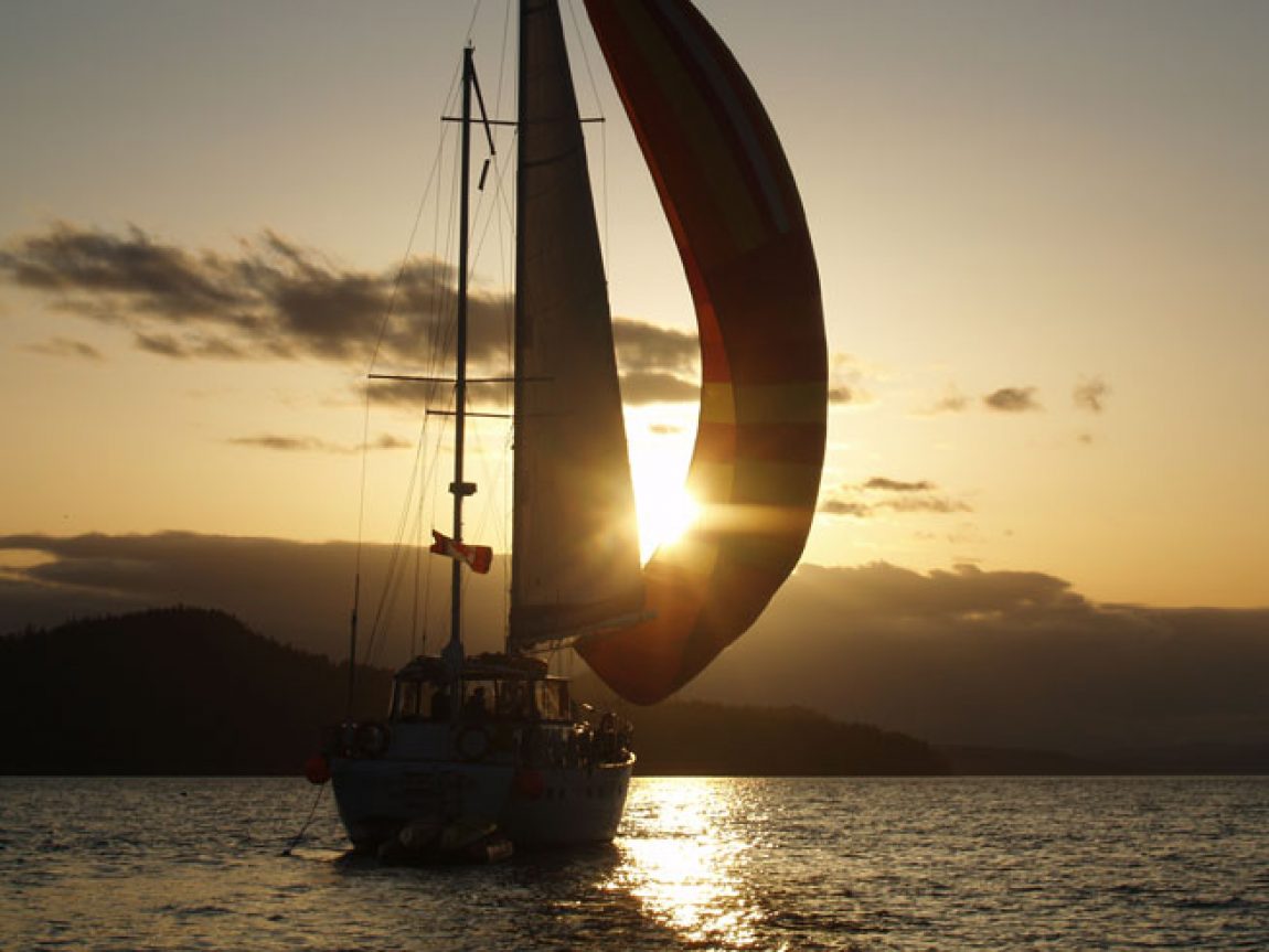canada british columbia haida gwaii islands sailing sunset ba