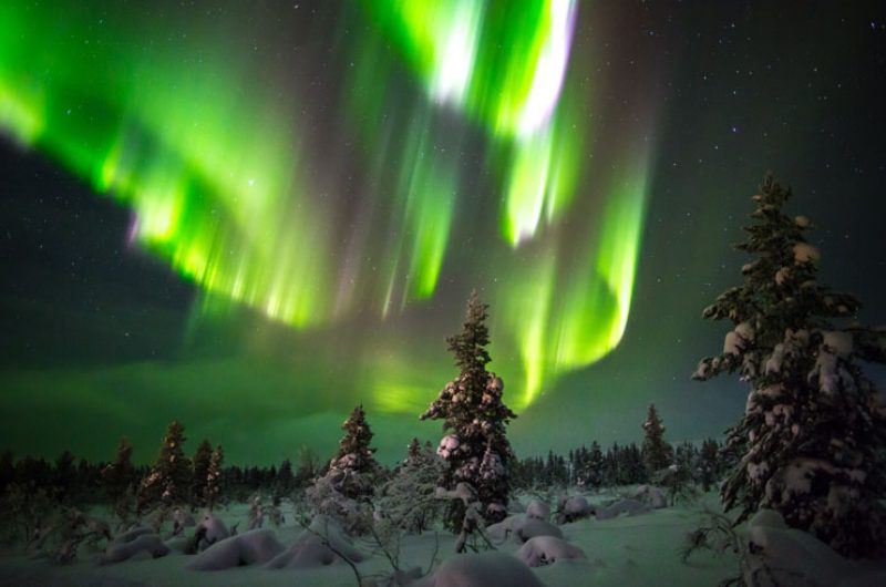 finland lapland aurora saariselka region istk