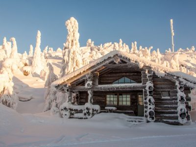 finland lapland iso syote kelo cottage winter