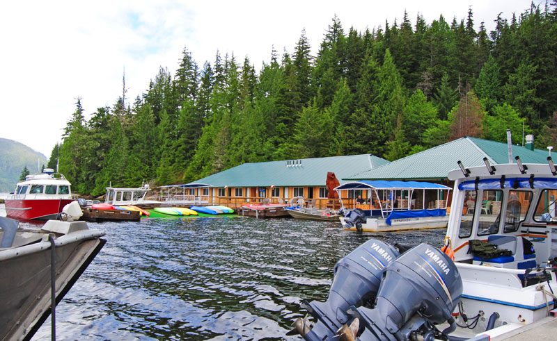 knight inlet lodge jetty