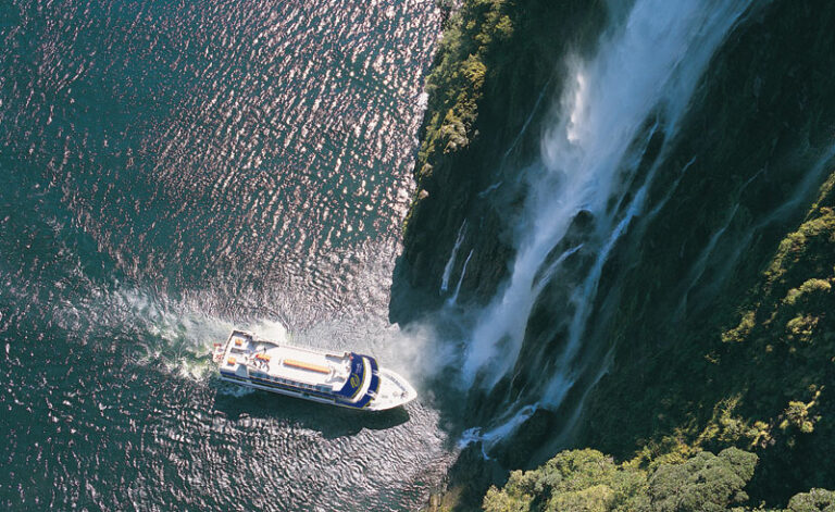 new zealand fiordland milford sound waterfall rj