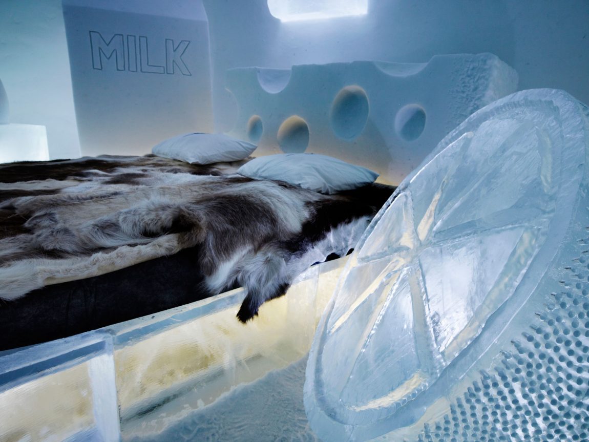 sweden lapland icehotel21 art suite fridge