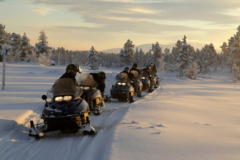 sweden lapland snowmobile safari istk