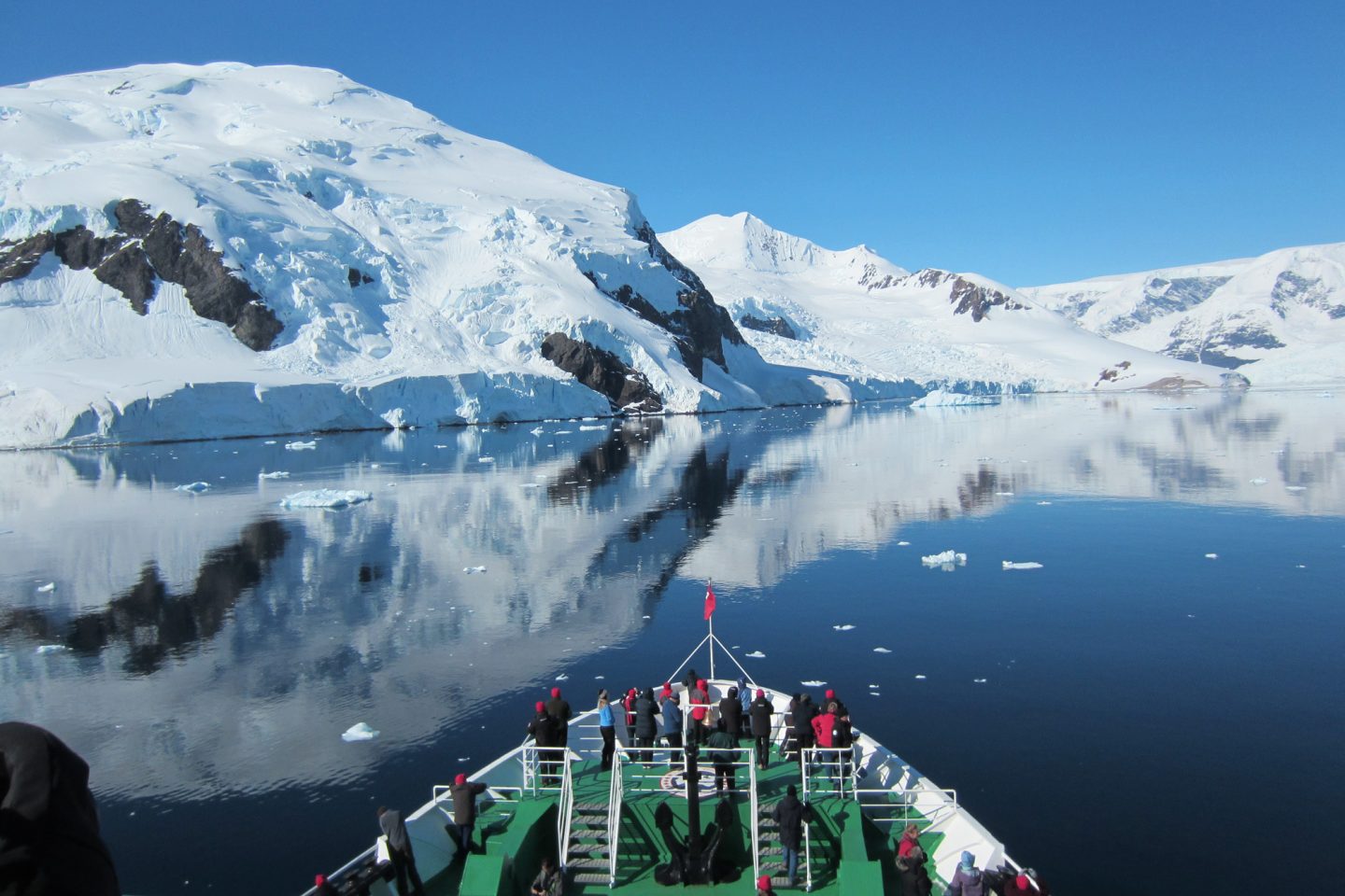antarctica peninsula ships bow jc