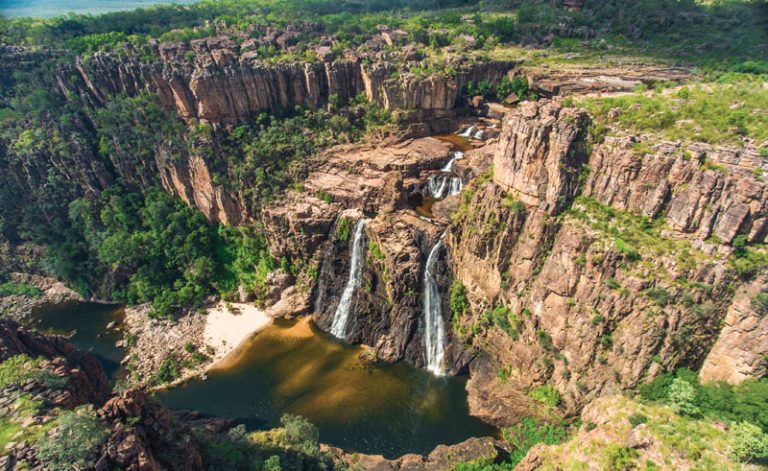 australia kakadu national park scenic flight over twin falls waterfall