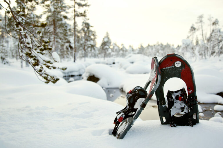 finland lapland nangu snowshoes snow