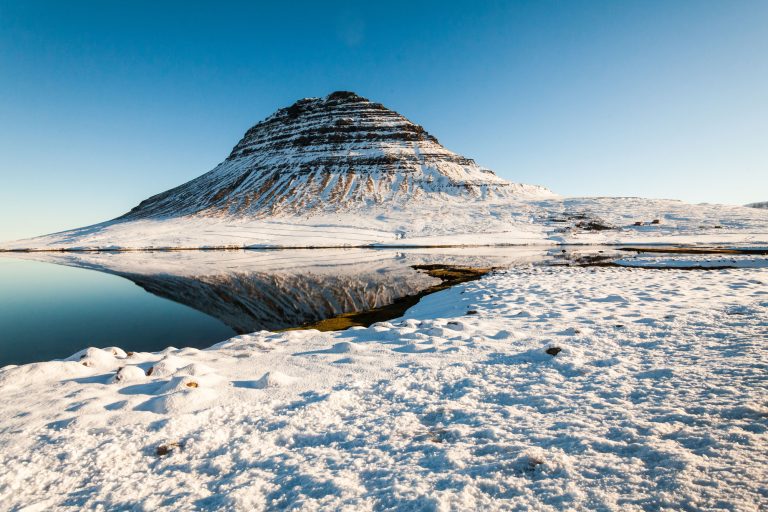 iceland snaefellsnes kirkjufell winter reflection istk