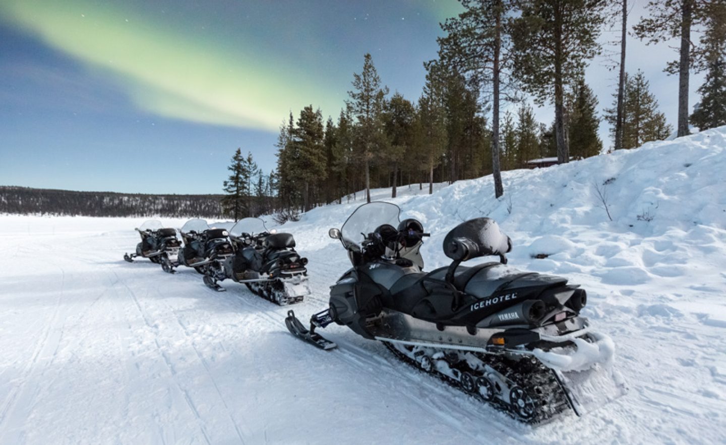 swedish lapland icehotel snowmobiles aurora ed