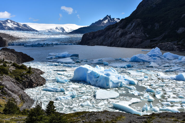 chile patagonia grey lake and grey glacier istk