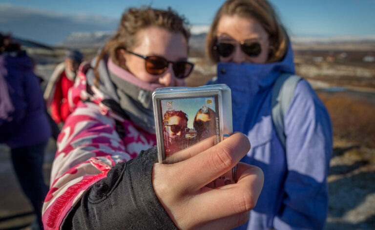 iceland student visit selfie