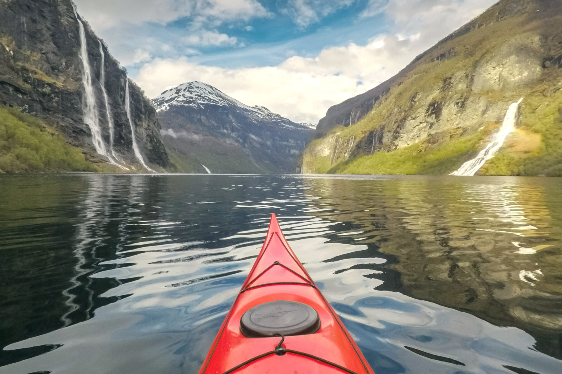 norway fjords geirangerfjord kayak pov istk