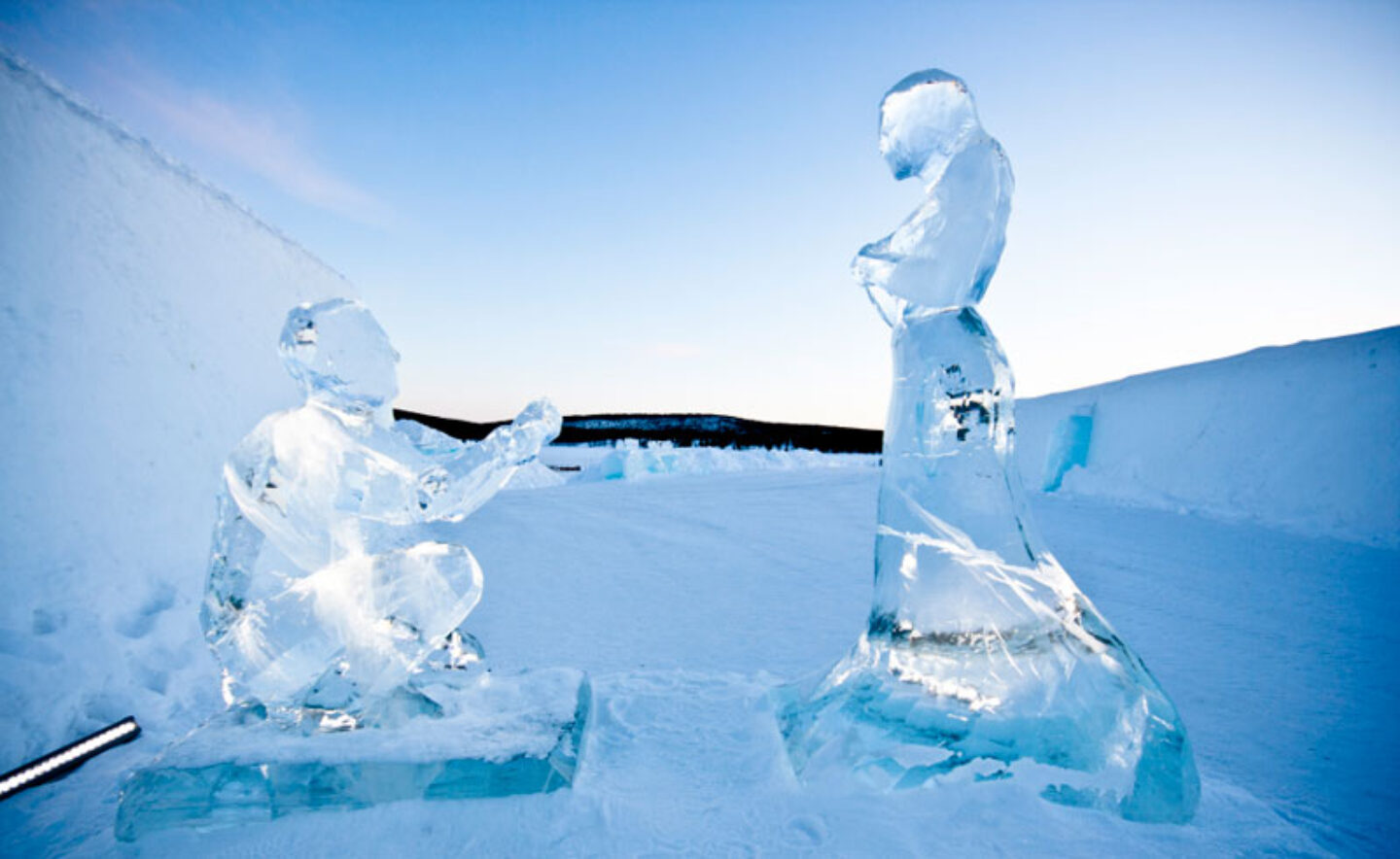 small couple in ice by AnnaSofia Mg Photo Martin Smedsen