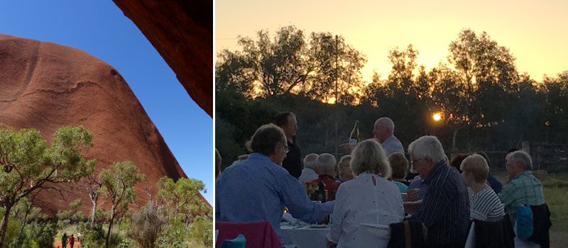 uluru and sunset dining australia