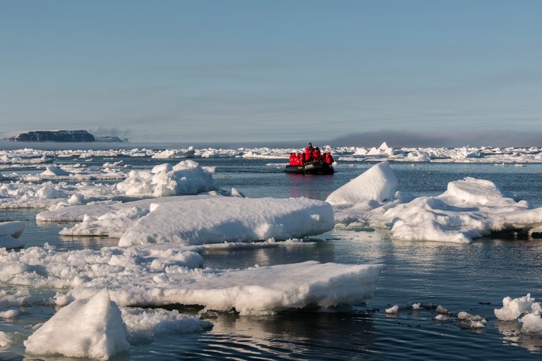 arctic franz josef land lone zodiac through the ice psdn jzaccaria