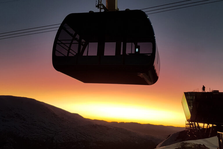 norway fjords cable car loen skylift sunset ls db