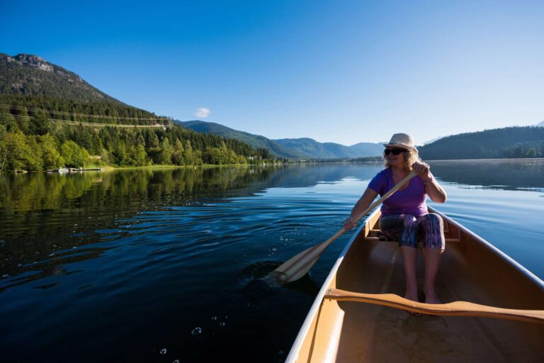 Canoeing on Alta Lake, Whistler
