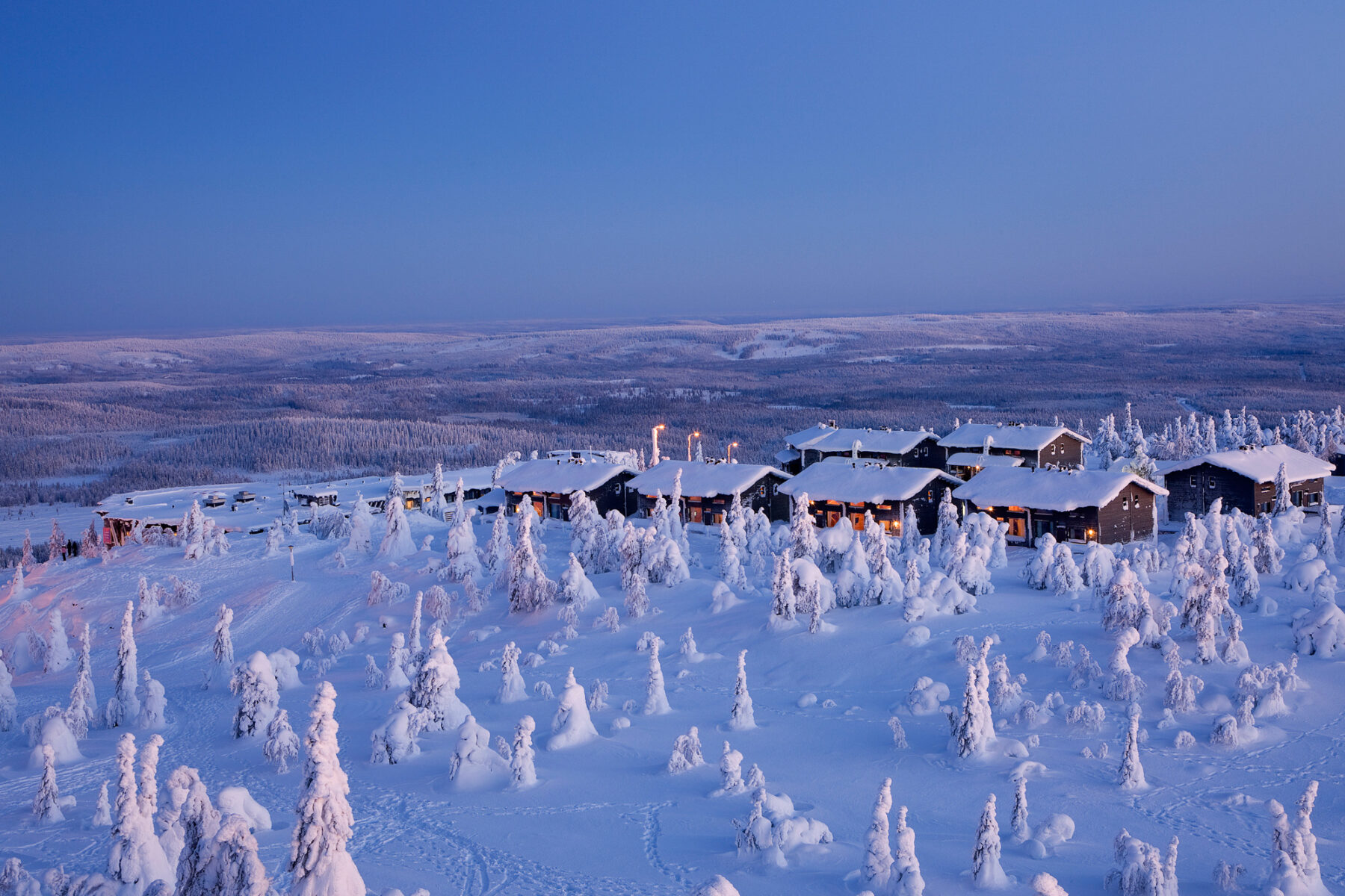 finnish lapland iso syote view of fjelltop accommodation