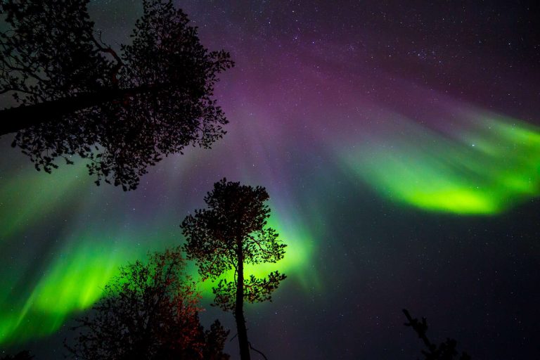 finnish lapland nellim wilderness aurora sky
