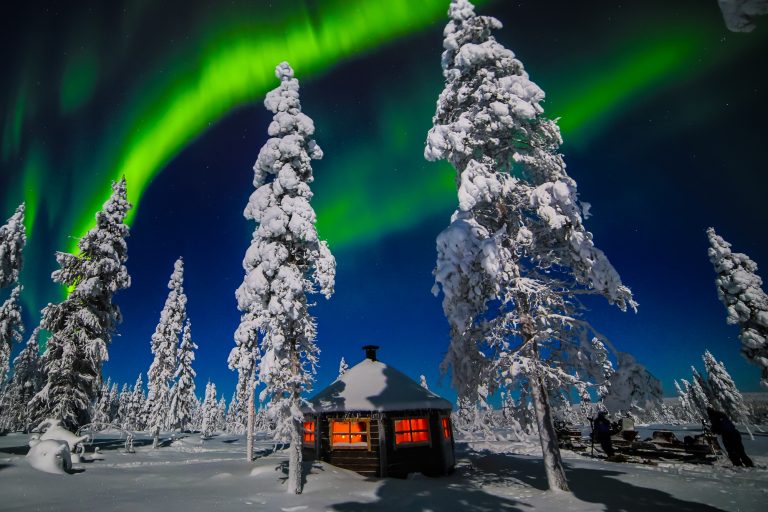 finnish lapland saariselka muotka wilderness aurora