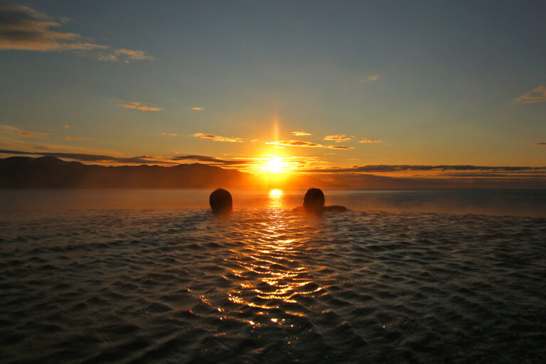 iceland north east husavik geosea salt baths sunset pair hh