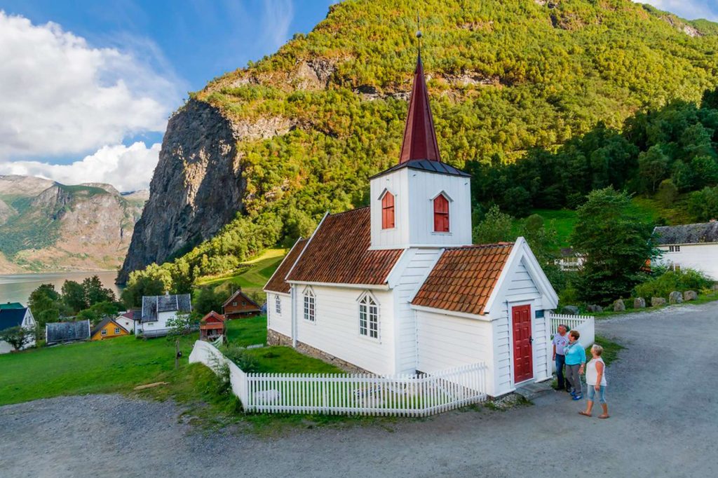 norway fjords flam stave church in undredal vflm ja