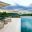 gran melia iguazu pool and sun loungers and view