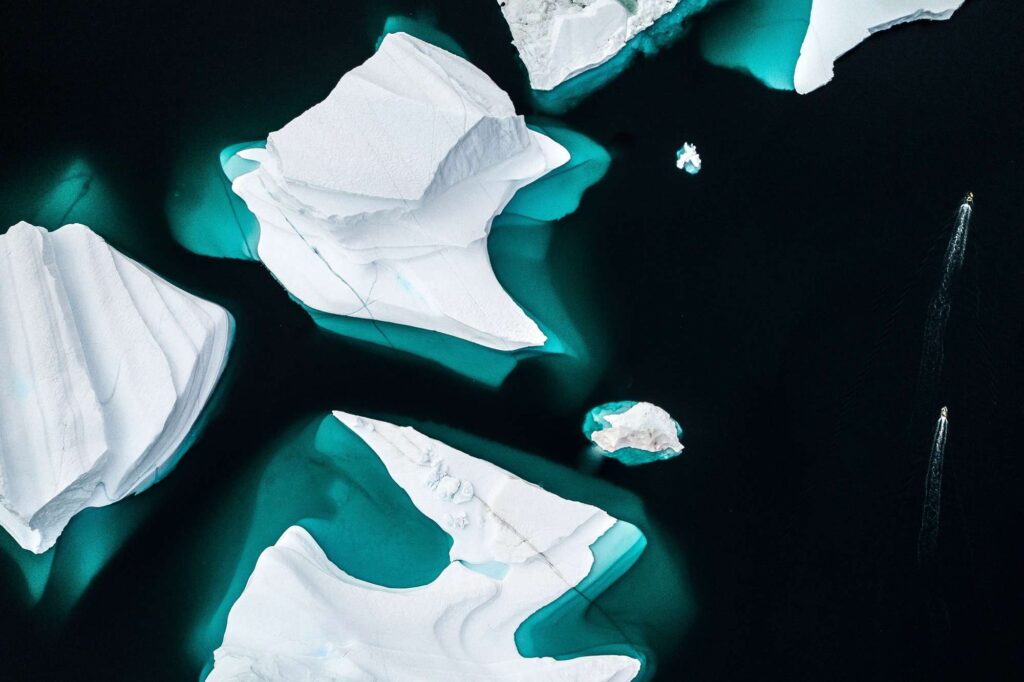 east greenland scoresbysund drone icebergs unspl
