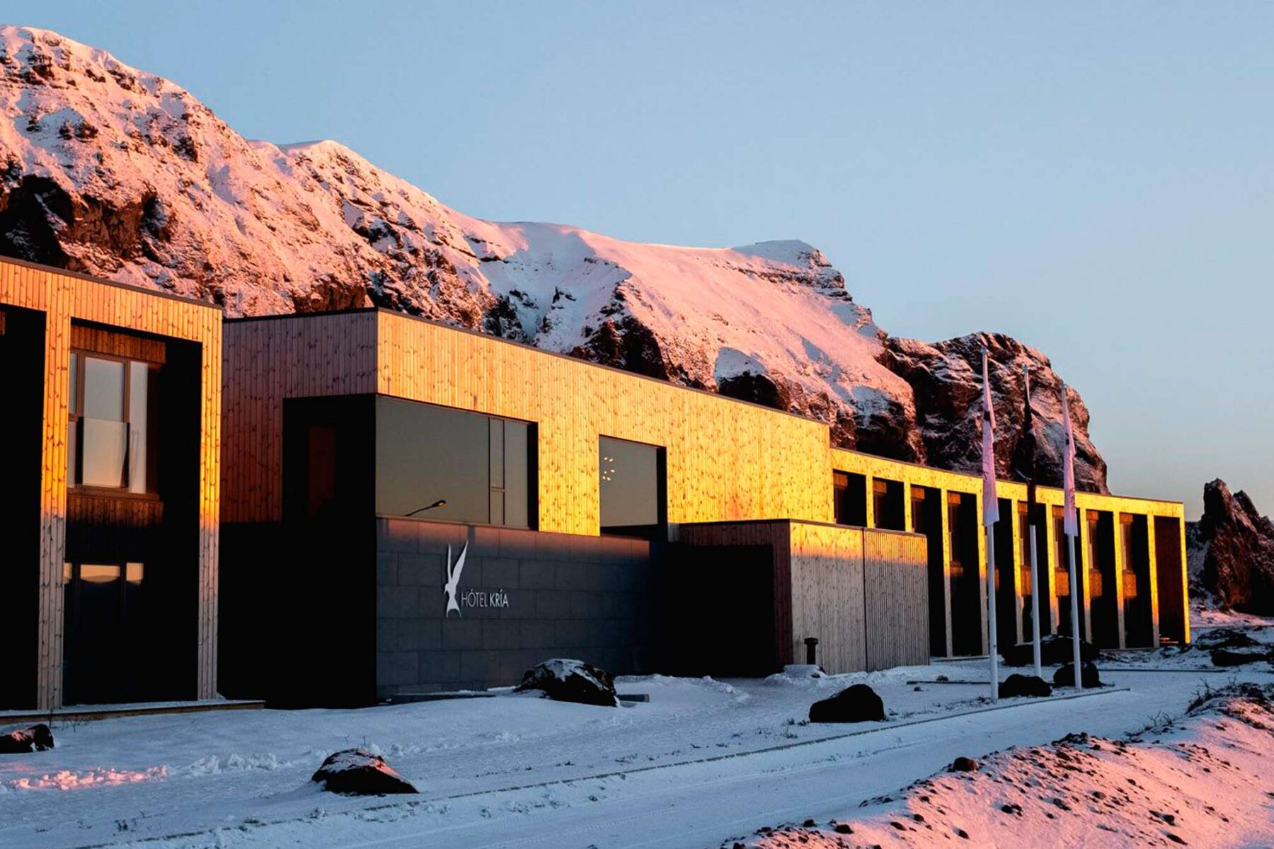 iceland south west hotel kria exterior winter