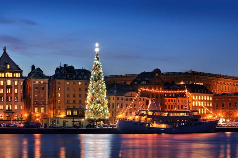 sweden stockholm festive christmas tree istk