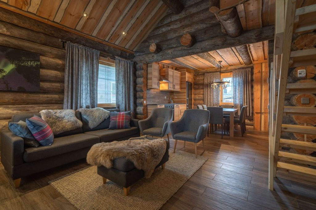 finnish lapland nellim peska log cabin