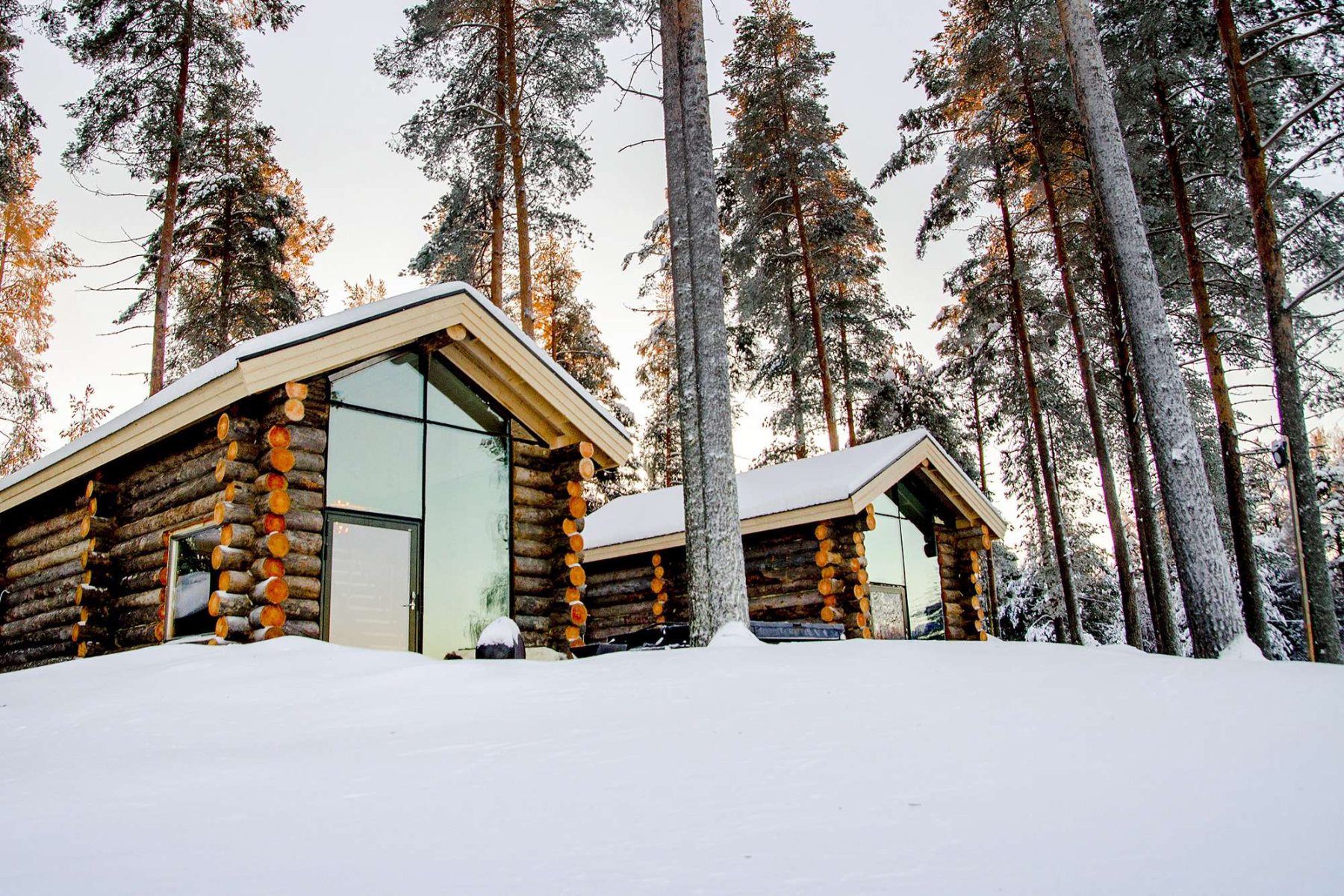 swedish lapland arctic retreat cabin windows