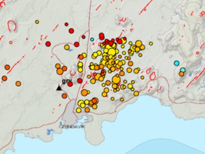 edu iceland earthquake swarm map