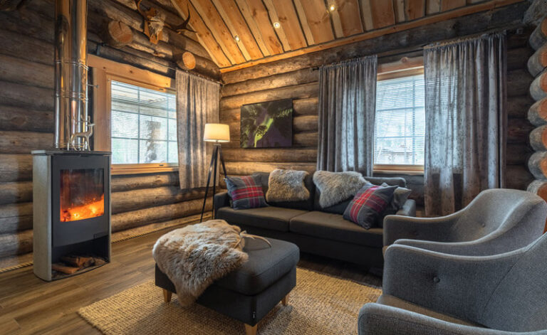 muotka wilderness hotel riverside log cabin