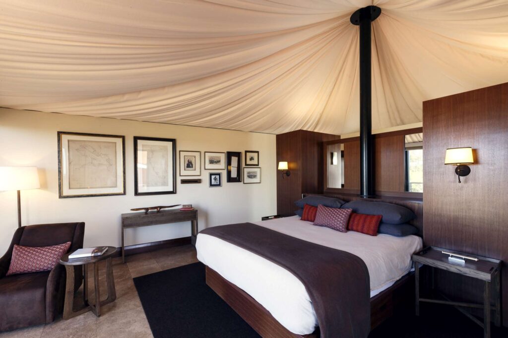 longitude 131 luxury tent interior