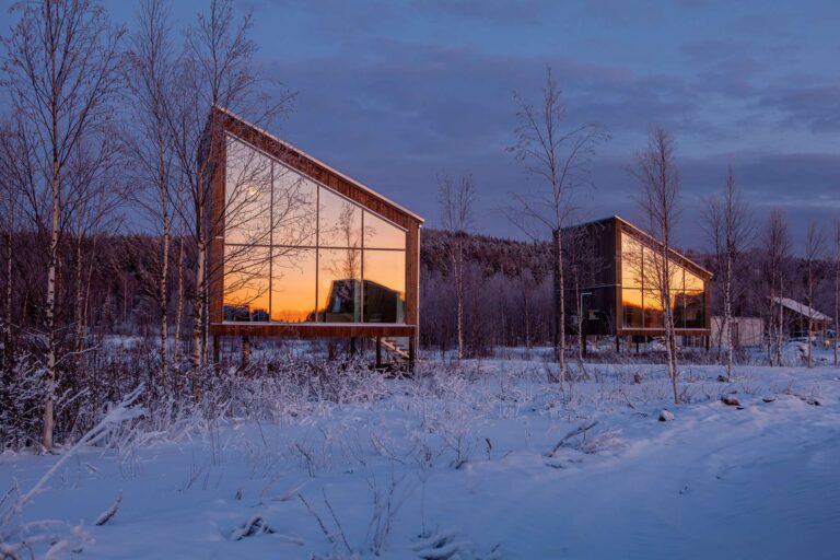 arctic bath land suites cabins sunset anders blomqvist