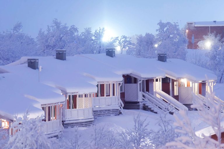 sweden camp ripan exterior cabins winter