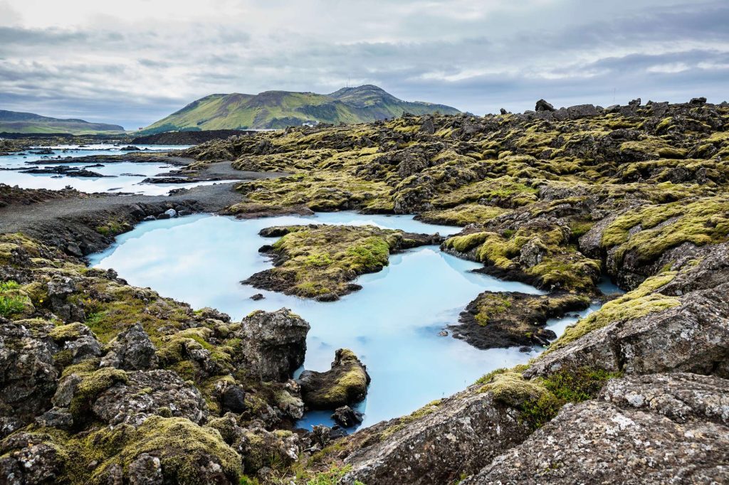 iceland reykjanes peninsula geothermal pools near blue lagoon