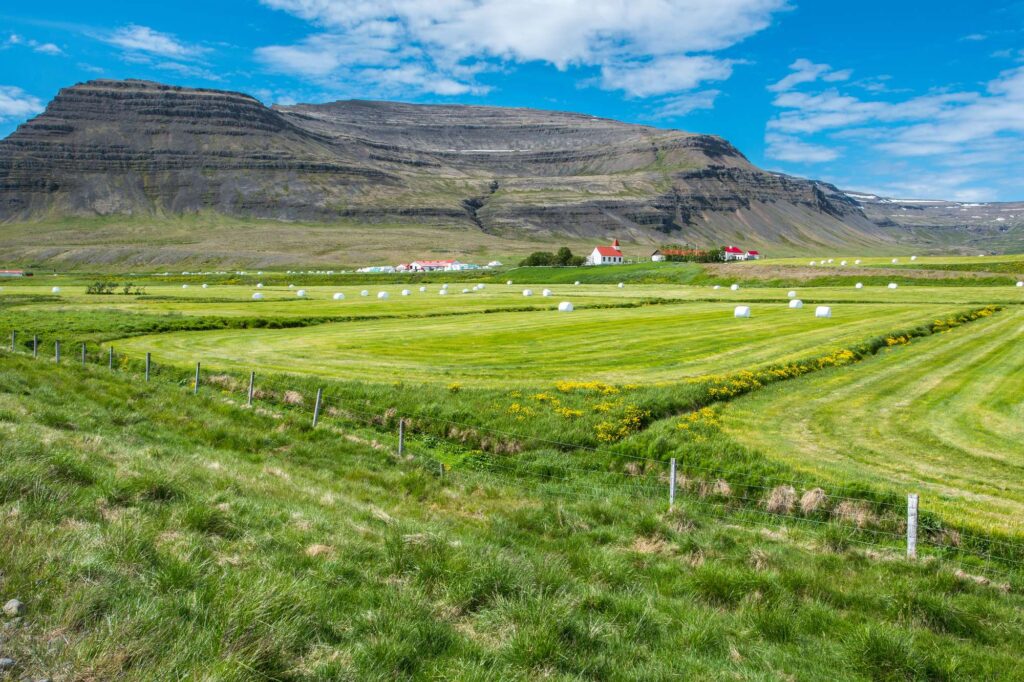 iceland west fjords bardastrond view over farm istk