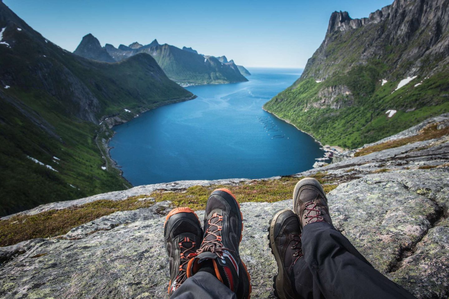 norway senja sitting at view point barden track istk