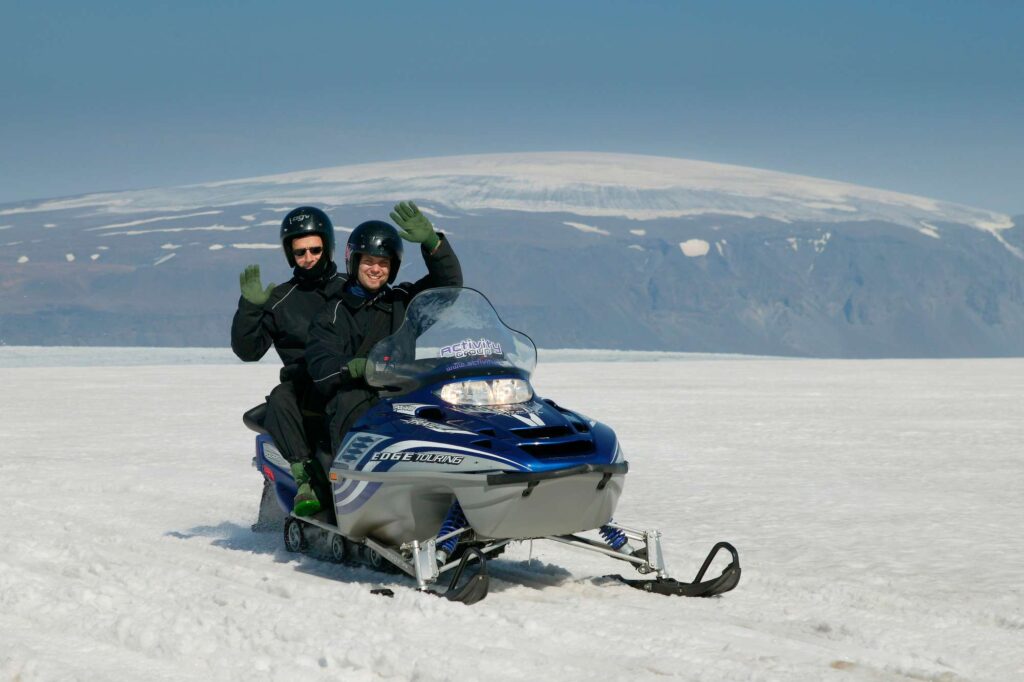 west iceland snowmobiling on langjokull rth
