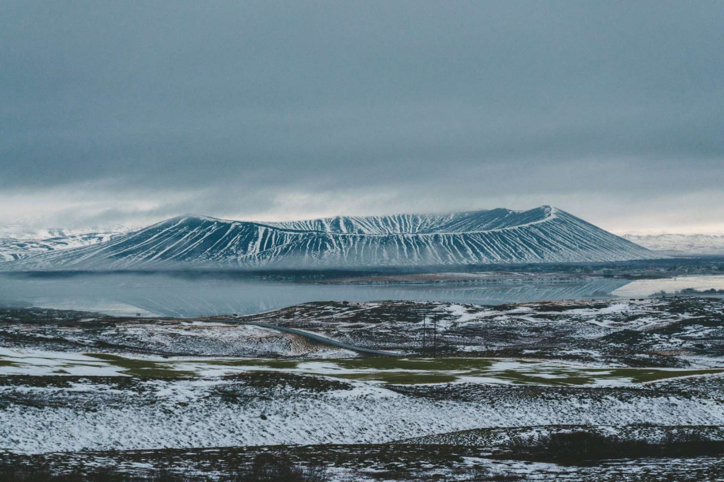 north iceland hverfjall winter istk