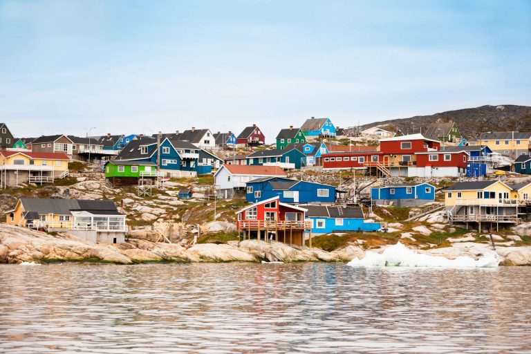 west greenland ilulissat colourful houses istk