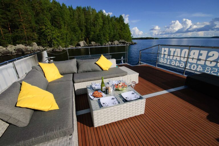 finland deluxe houseboat sundeck