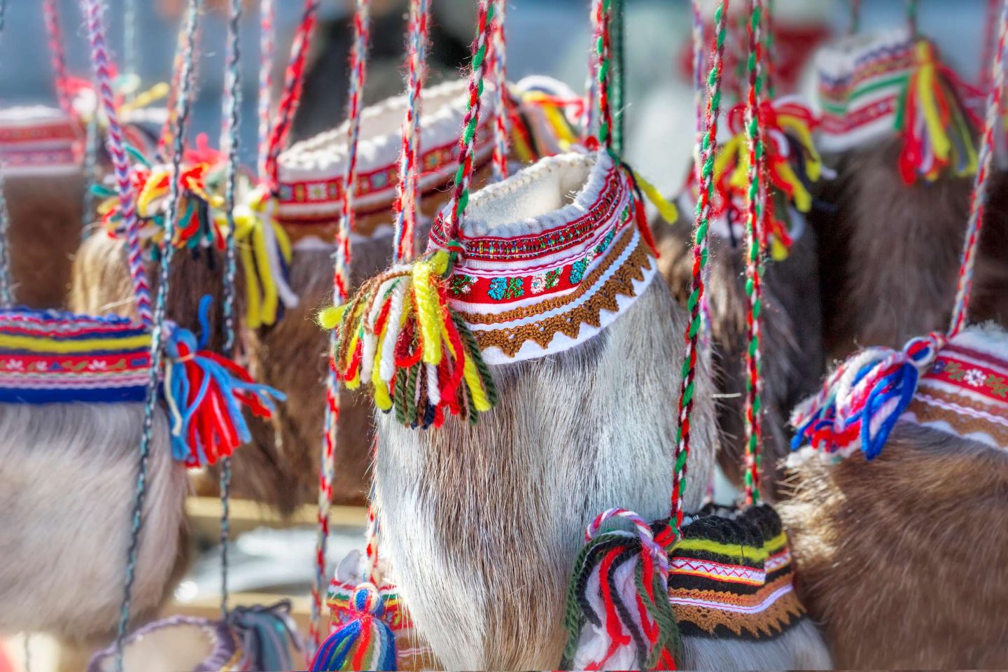finland traditional sami handicraft bag istk