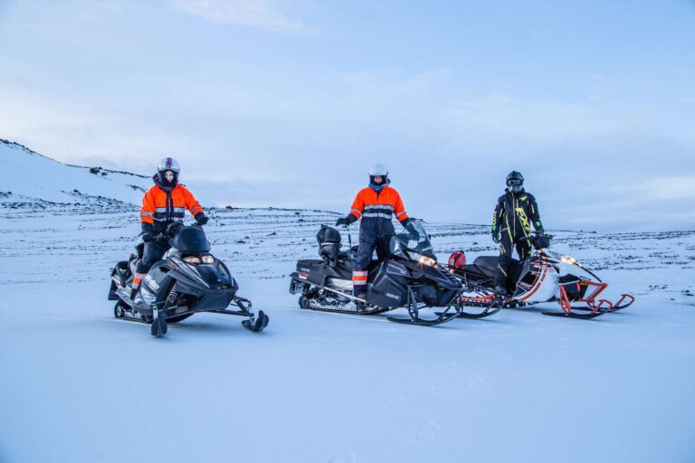 iceland snowmobiling on glacier sca