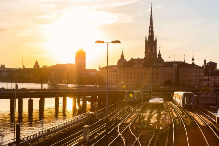 sweden stockholm railway station sunset istk