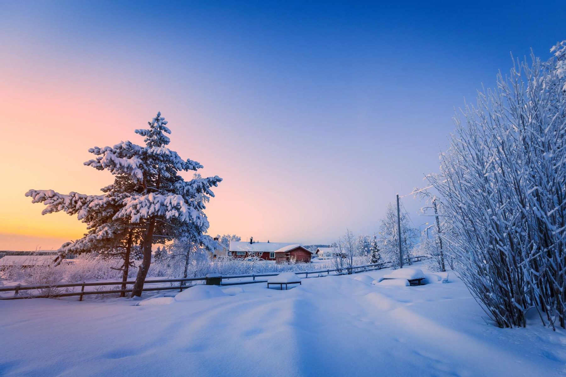 swedish lapland winter sun jukkasjarvi village rth