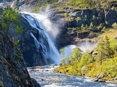 fjord norway hardangervidda national park waterfall astk