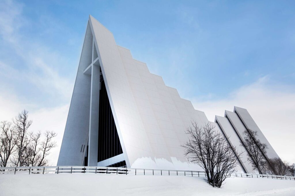 norway tromso arctic cathedral winter istk